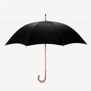 Walnut Wood Umbrella - Black