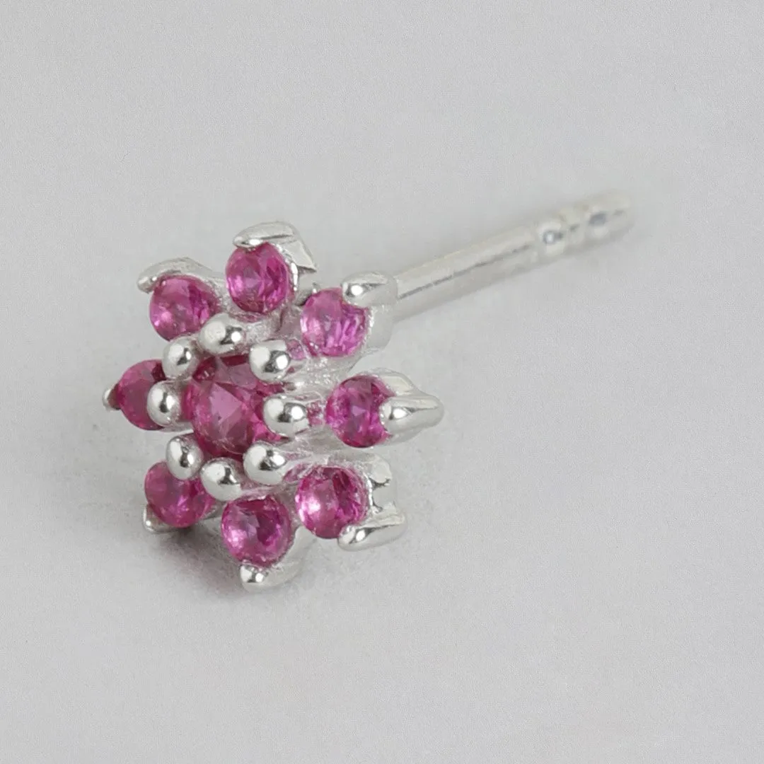 Whispers of Spring Rhodium Plated 925 Sterling Silver Flower Earrings